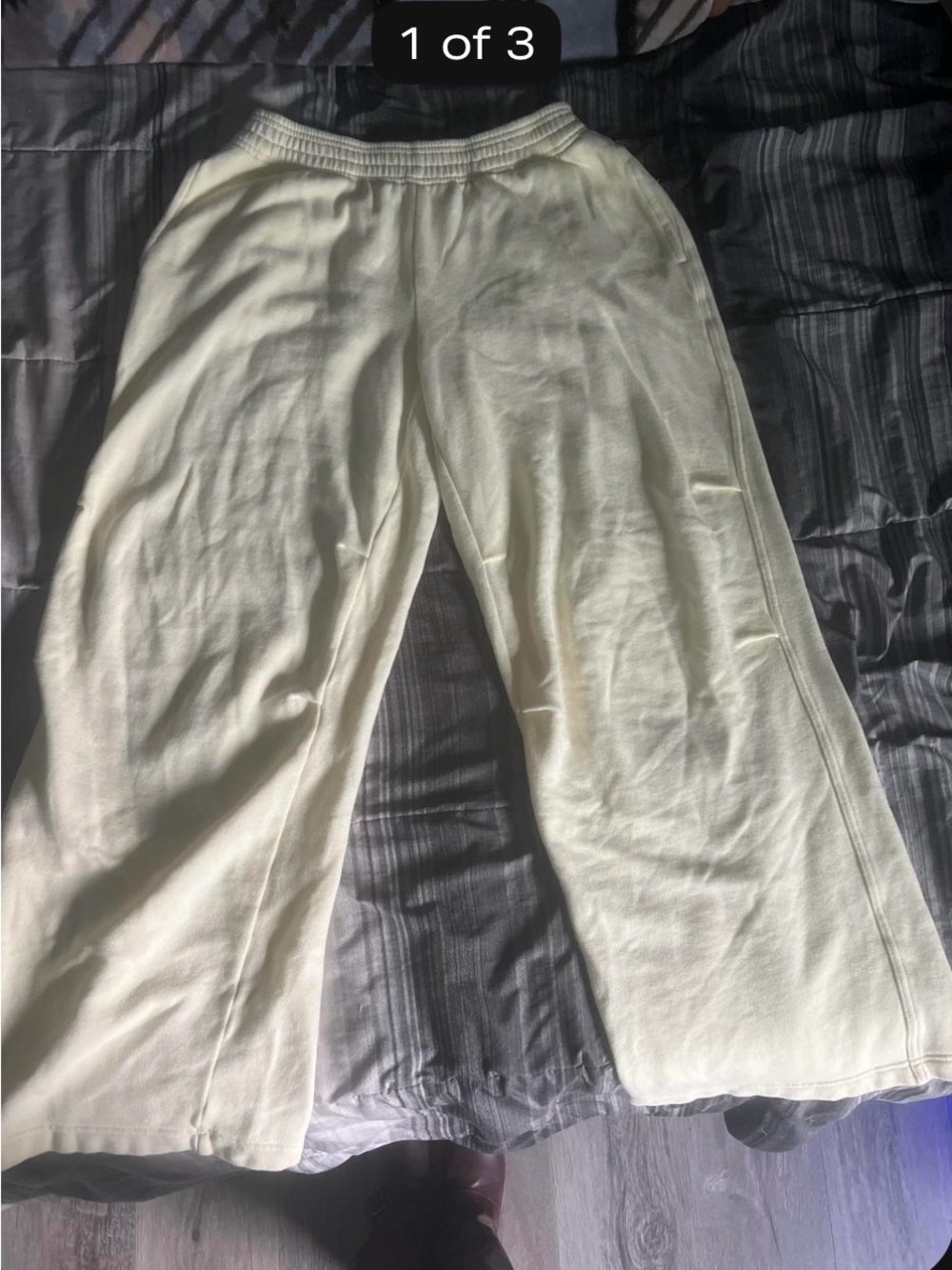 Aerie Butter Yellow Wide-Leg Lounge Pants